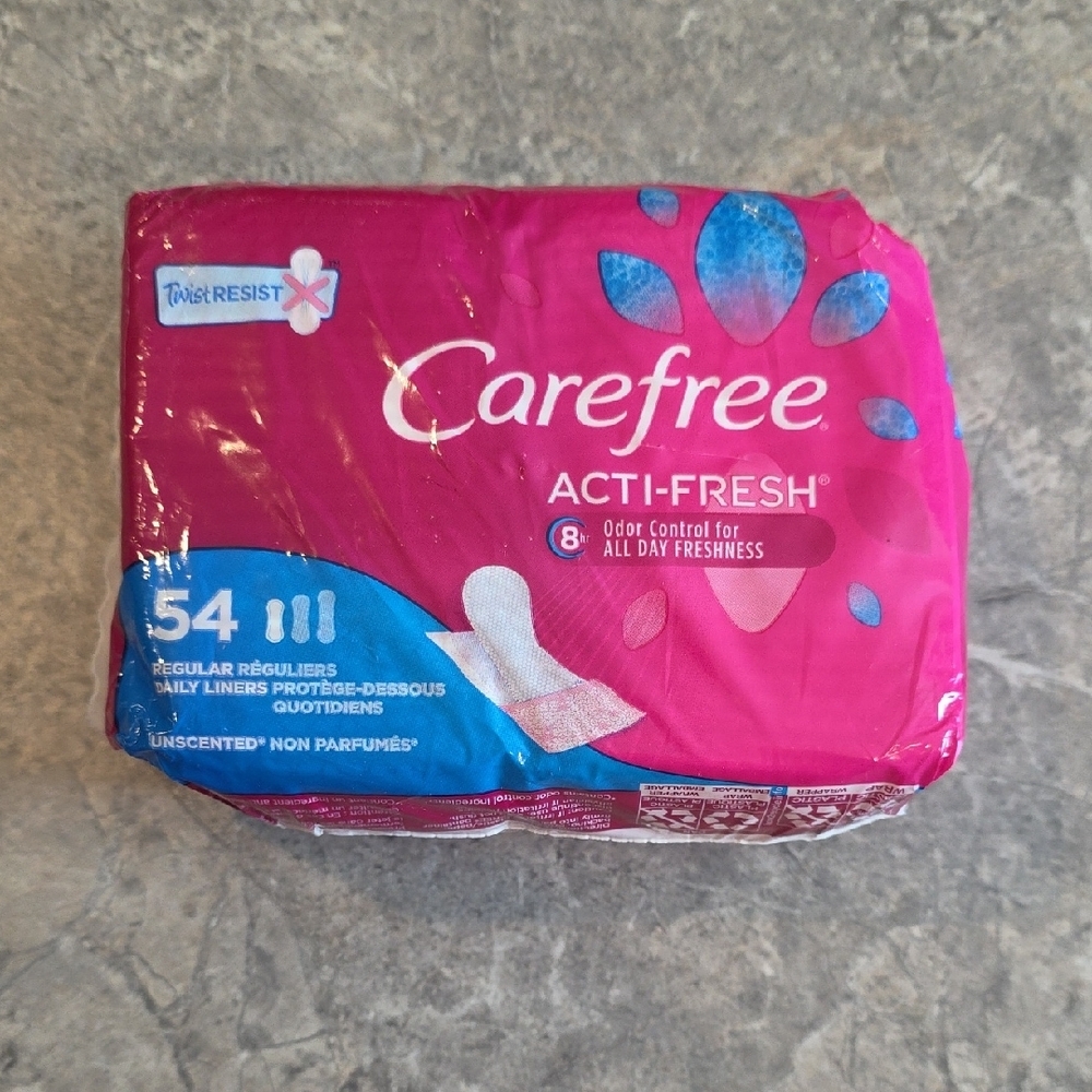 (J33) Acti-Fresh Liners Pink and Blue 54 Count Regular
